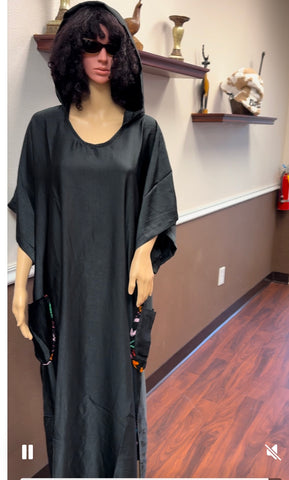 Hoodie Silk Gown