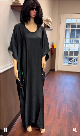 Hoodie Silk Gown